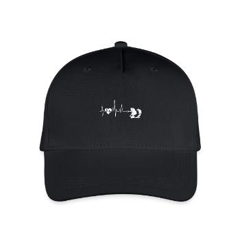 Wakeboarding Heartbeat - Organic Kids’ Baseball Cap - black - Front