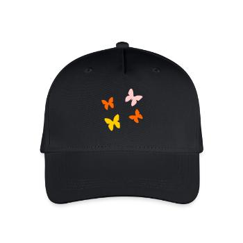Schmetterling - Kinder Bio Basecap - Schwarz - Vorne