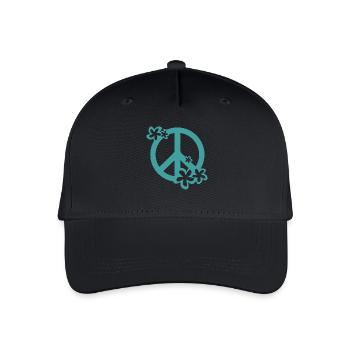 PEACE AND LOVE - Casquette de baseball bio Enfant - noir - Devant
