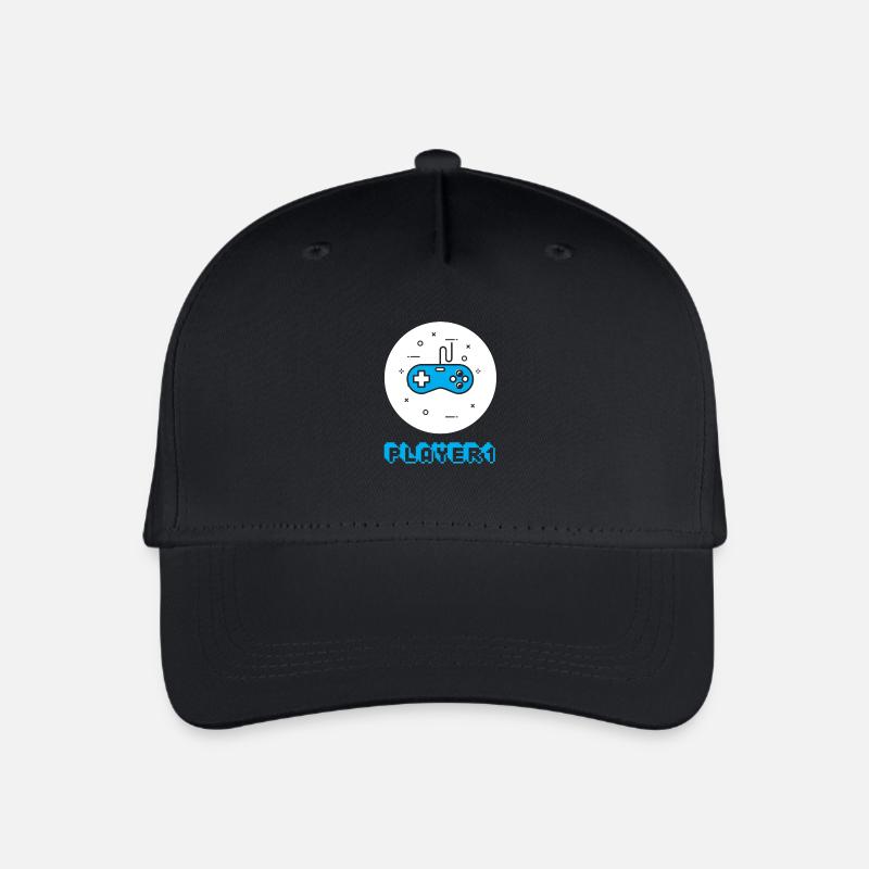 Gamer 1 - Duo Player 1 & 2 Liebe Geschenk Paar - Kinder Bio Basecap - Schwarz