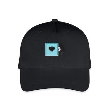 vinyl record - Organic Kids’ Baseball Cap - black - Front