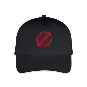 100%Garantie - Kinder Bio Basecap - Schwarz - Vorne