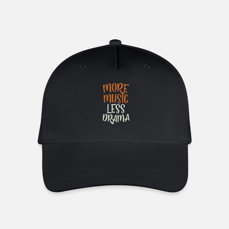 Musik Shirt - Kinder Bio Basecap - Schwarz