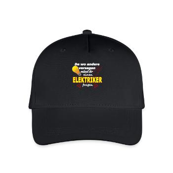 ELEKTRIKER - Kinder Bio Basecap - Schwarz - Vorne