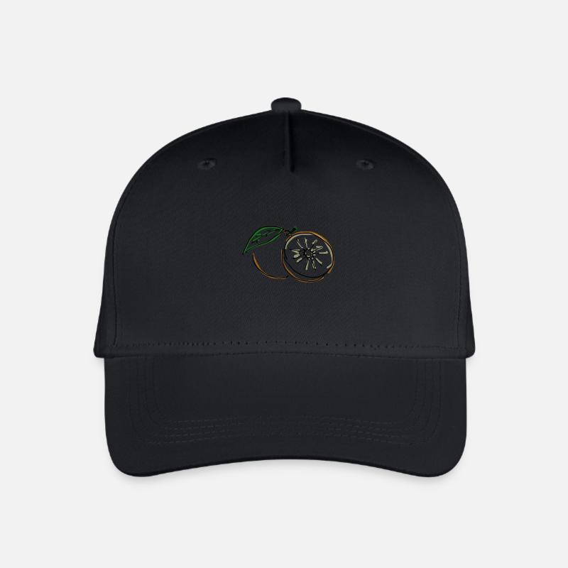 orange - Organic Kids’ Baseball Cap - black