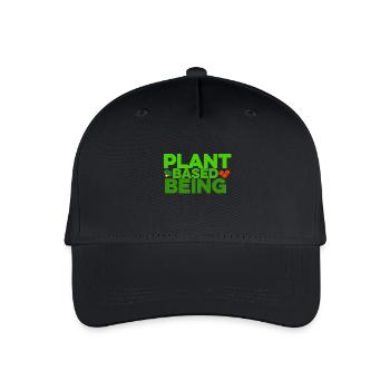Veganer Vegetarier Tierschutz Geschenkidee - Kinder Bio Basecap - Schwarz - Vorne