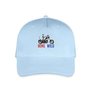 skeleton - Organic Kids’ Baseball Cap - light blue - Front