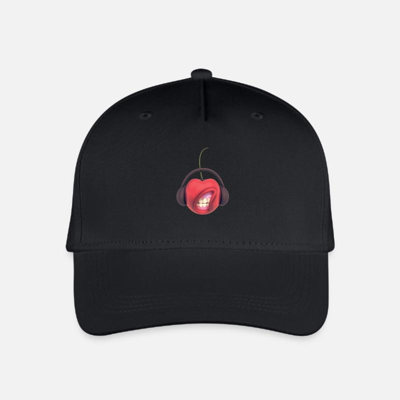 Musik Kirsche - Kinder Bio Basecap - Schwarz
