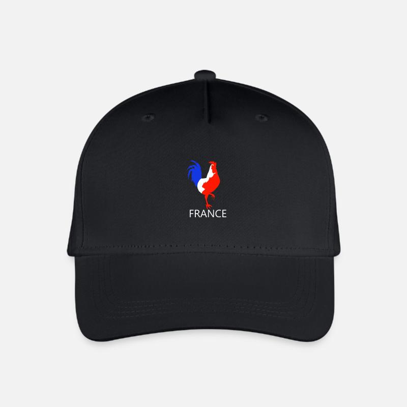 coq bleu blanc rouge - Casquette de baseball bio Enfant - noir