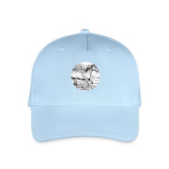 Horse - Organic Kids’ Baseball Cap - light blue - Front