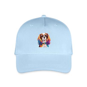 Cavalier King Charles Spaniel Dog Glasses - Organic Kids’ Baseball Cap - light blue - Front