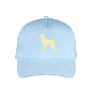 Husky Dog Silhouette - Organic Kids’ Baseball Cap - light blue - Front