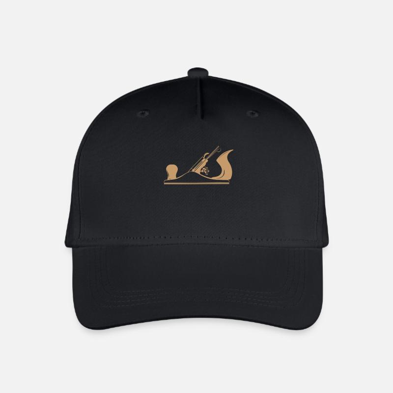 Schreiner Werkzeug Hobel Design - Kinder Bio Basecap - Schwarz