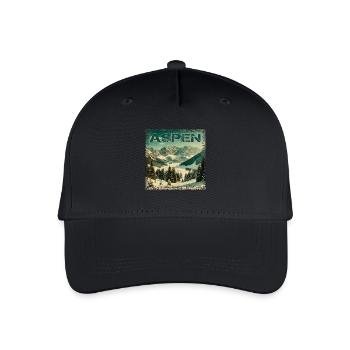 Aspen Ski Snowboard Vintage Winter Getaway - Organic Kids’ Baseball Cap - black - Front