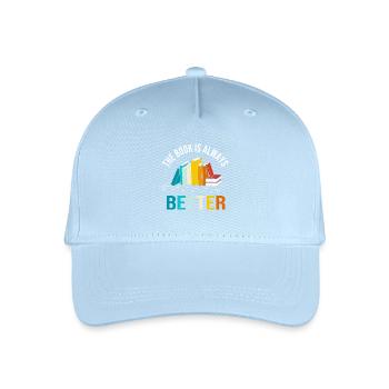 Bookworm Library Bookworm Book Reading - Organic Kids’ Baseball Cap - light blue - Front