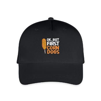 Corn dog - Organic Kids’ Baseball Cap - black - Front