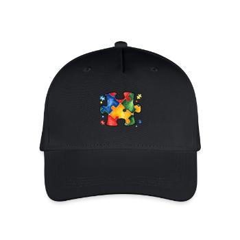 Casse-tête de l’autisme - Casquette de baseball bio Enfant - noir - Devant