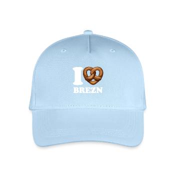 J’aime les bretzels - Coeur - Bretzel - Casquette de baseball bio Enfant - bleu clair - Devant