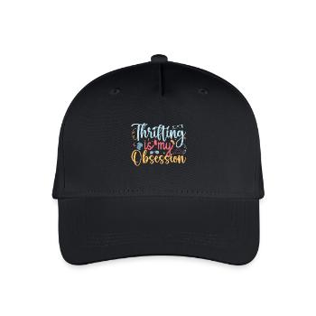 Thrift Shopper Thrifting Is My Obsession Thrift - Organic Kids’ Baseball Cap - black - Front