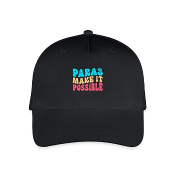 Paraprofessional Paraeducator Teacher Assistant - Organic Kids’ Baseball Cap - black - Front