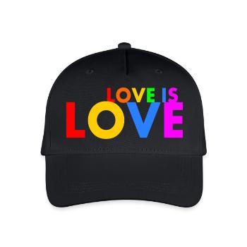 Love is love - Organic Kids’ Baseball Cap - black - Front