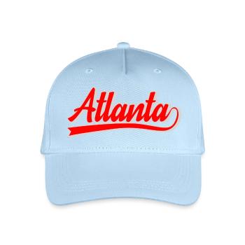 Atlanta Script Retro Logo - Kinder Bio Basecap - Hellblau - Vorne