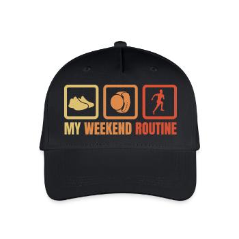 Runner Weekend Routine - Organic Kids’ Baseball Cap - black - Front