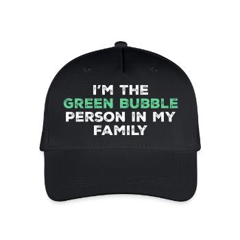 Ich bin die Person mit der grünen Blase in meiner Familie - Kinder Bio Basecap - Schwarz - Vorne