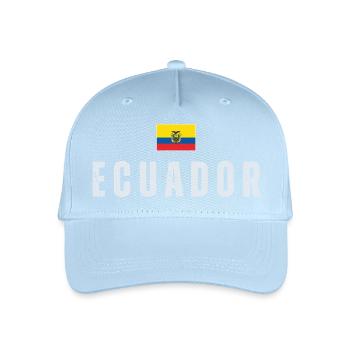 Ecuador-Flagge, ich liebe Ecuador - Kinder Bio Basecap - Hellblau - Vorne
