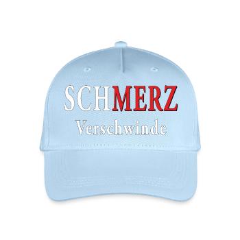 SCHMERZ VERSCHWINDE - Kinder Bio Basecap - Hellblau - Vorne