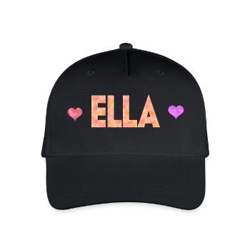 Ella - Kinder Bio Basecap - Schwarz - Vorne