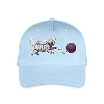 Chat astronaute - Casquette de baseball bio Enfant - bleu clair - Devant