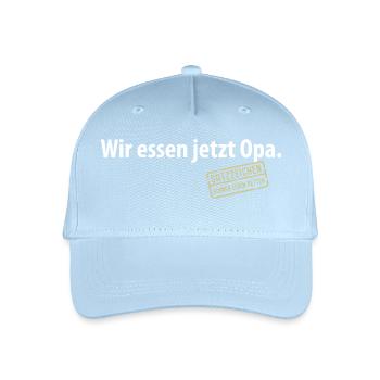 Wir essen jetzt Opa Satzzeichen Komma Leben retten - Kinder Bio Basecap - Hellblau - Vorne