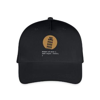 The Tower Of Pisa - Organic Kids’ Baseball Cap - black - Front