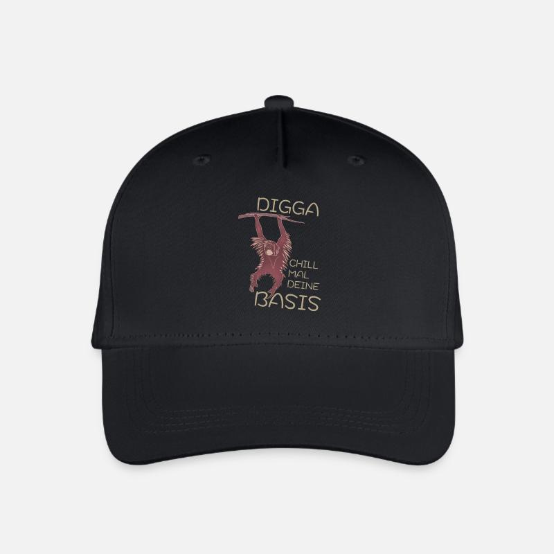 DIGGA CHILL MAL DEINE BASIS - Kinder Bio Basecap - Schwarz