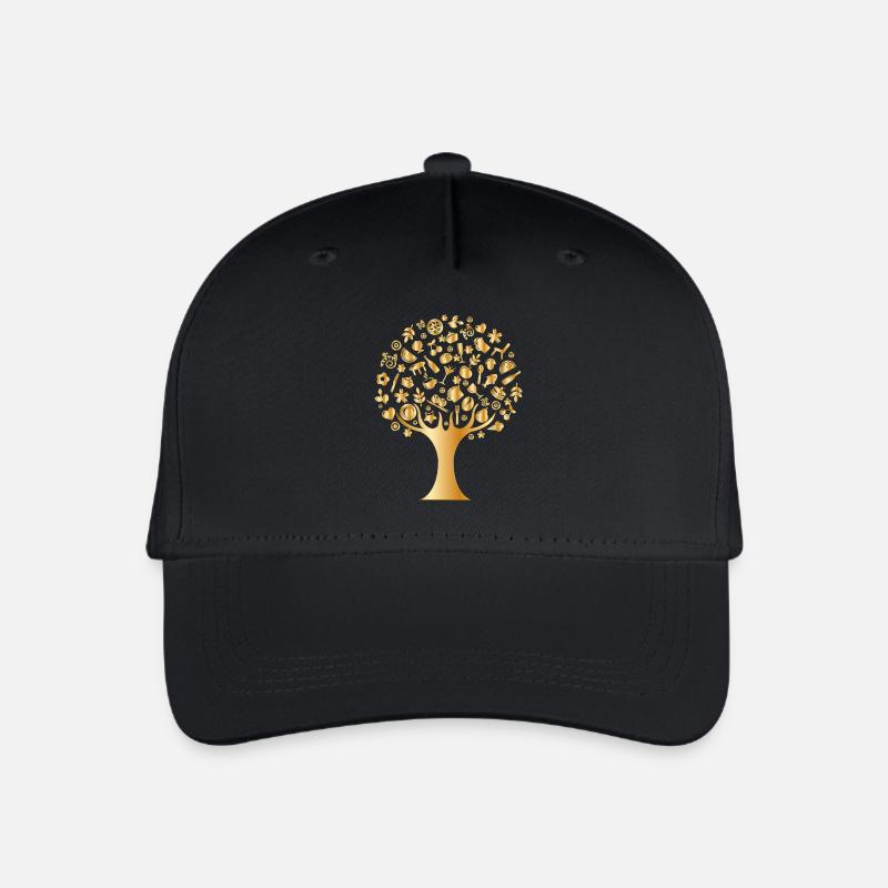 Lebensbaum - Kinder Bio Basecap - Schwarz
