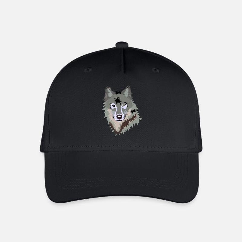 Wolf - Kinder Bio Basecap - Schwarz