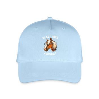 Cheval de trait comtois (texte blanc) - Casquette de baseball bio Enfant - bleu clair - Devant