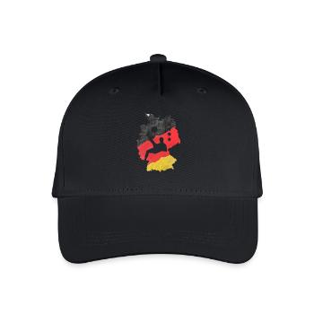 Deutschland Fußball Fussball Fan - Kinder Bio Basecap - Schwarz - Vorne