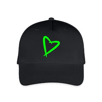 Heart love design - Organic Kids’ Baseball Cap - black - Front