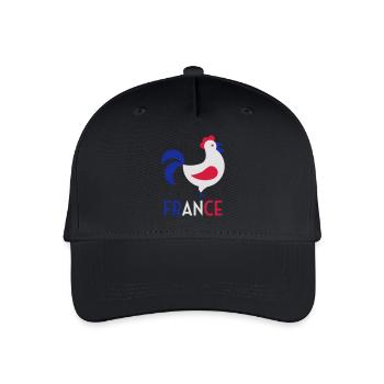 France Français Française French Frankreich - Organic Kids’ Baseball Cap - black - Front