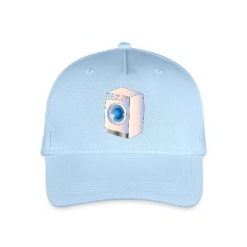 Machine à laver dans le style BD pour des idées fraîches - Casquette de baseball bio Enfant - bleu clair - Devant