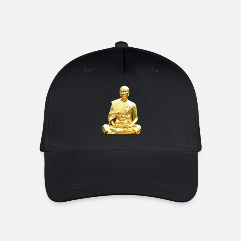 goldener Buddha - Kinder Bio Basecap - Schwarz