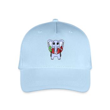 Tank attendant elephant gas station - Organic Kids’ Baseball Cap - light blue - Front