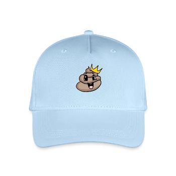 Poop King - Organic Kids’ Baseball Cap - light blue - Front