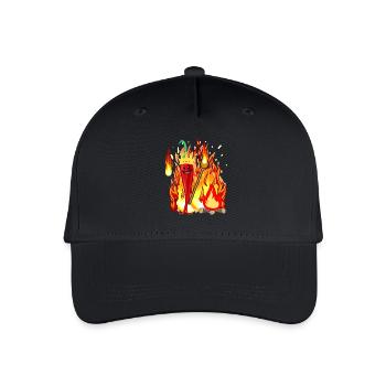 Chilli pod paprika fiery hot cook spicy - Organic Kids’ Baseball Cap - black - Front