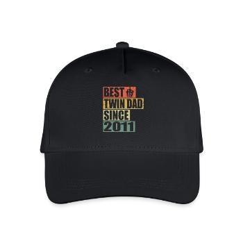Twins Father Twin Father since 2011 - Organic Kids’ Baseball Cap - black - Front