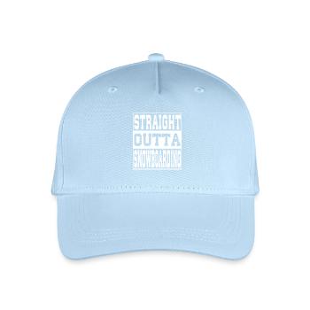 Snowboarding Spruch lustig - Kinder Bio Basecap - Hellblau - Vorne