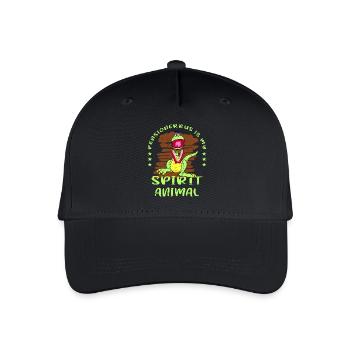 Rentner Dinosaurus - Kinder Bio Basecap - Schwarz - Vorne