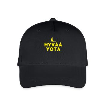 Hyvää yötä Finland Finnish Good Night - Organic Kids’ Baseball Cap - black - Front